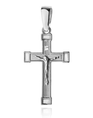KrzyÅ¼yk kwadratowy srebrny z Jezusem pr.925